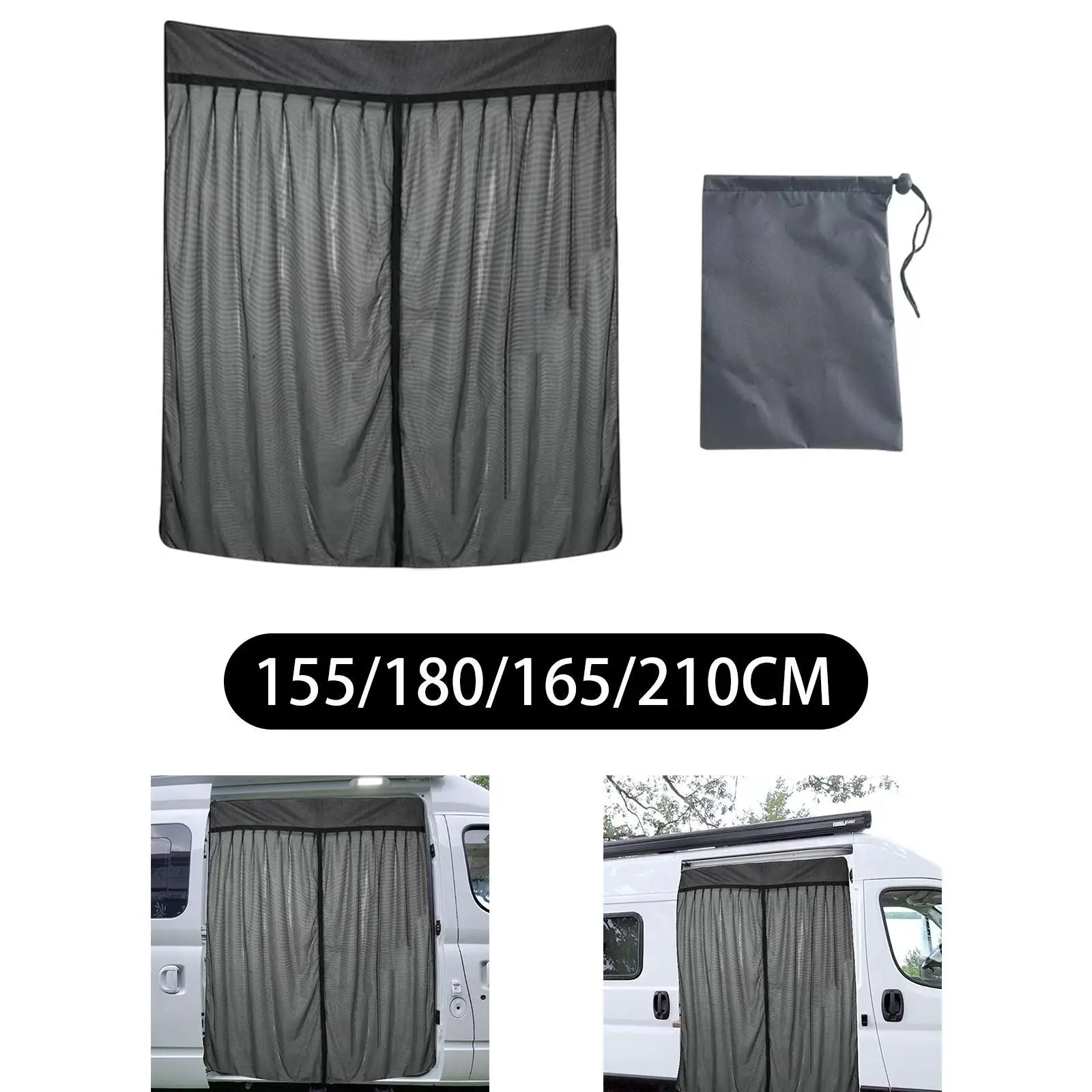 Van Side Door Screen Protective Cover Versatile Easy Installation Sliding Door Mesh for Outdoor Sports BBQ Fishing Camping RV