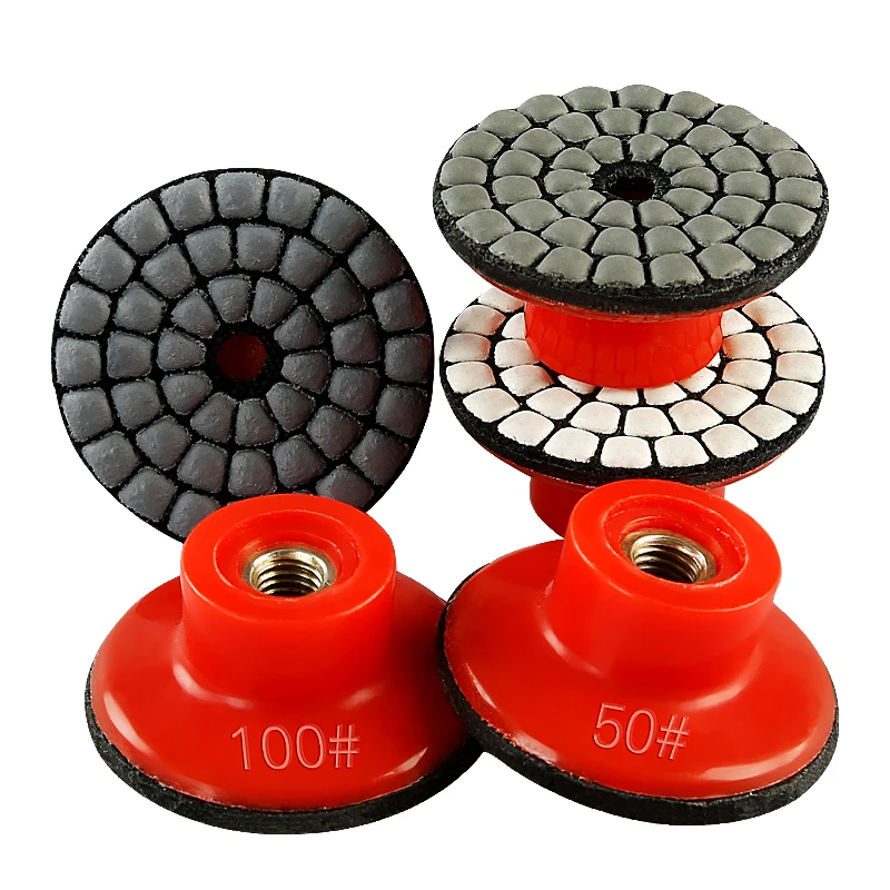 

55mm 5/8-11/M10/M14/M16 stone diamond dry grinding pads marble quartz stone small polishing pads shaped stone polishing tools