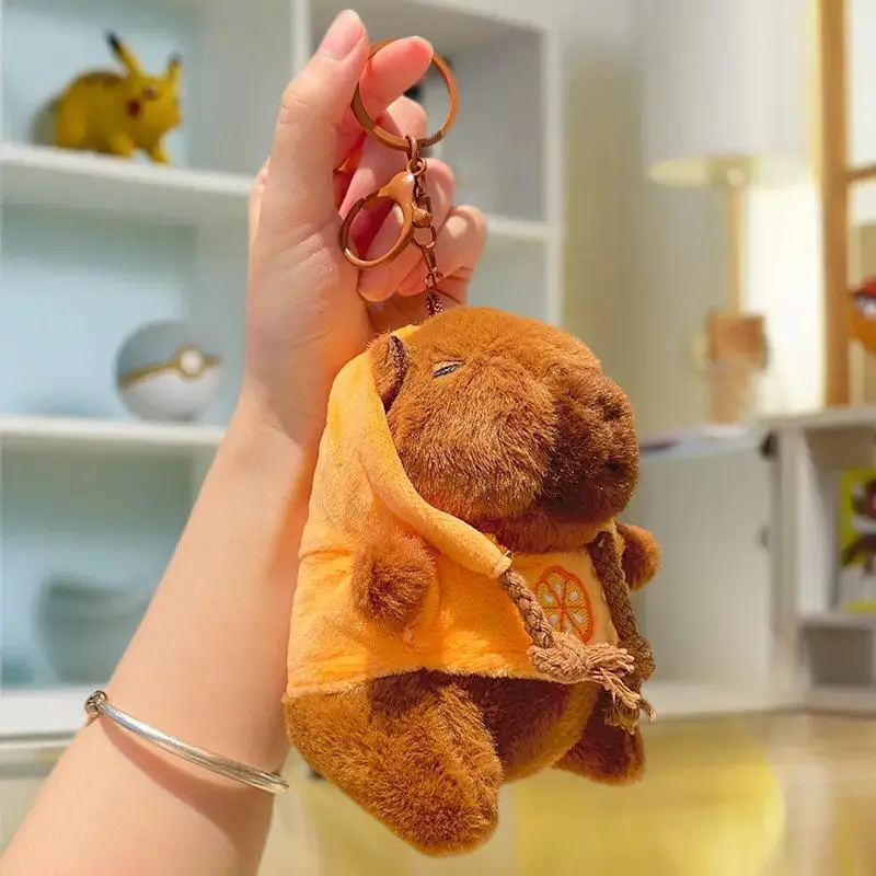 Creatieve Capybara Pluche Sleutelhanger Cartoon Dier Gevulde Pop Tas Hanger Rugzak Hangende Decoratie Mooie Sleutelhanger Geschenken