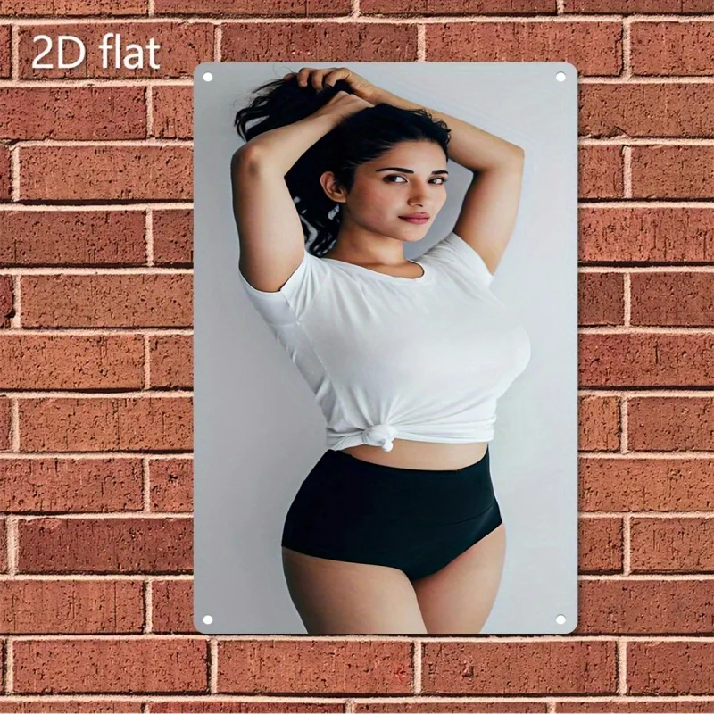 CIFBUY Vintage Metal Wall Art Sign, Iron Poster Female Photo Frame, Heavy-Duty Decor for Home Bar Cafe