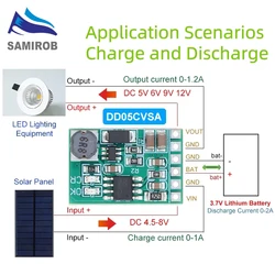 3.7V 4.2V Charger 5V 6V 9V 12V Discharger Board DC DC Converter Boost Module Solar Mobile Power Charger Lithium Battery DD05CVSA