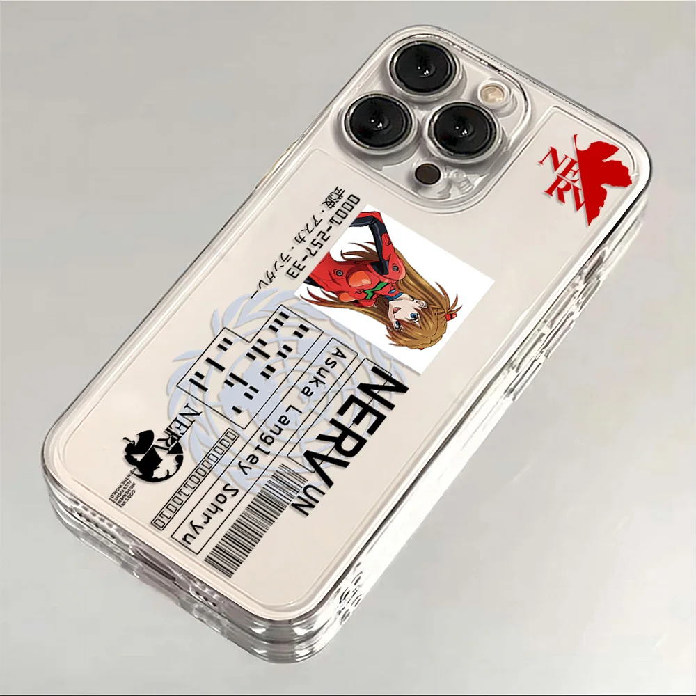 Cool E-Evangelions Phone Case For iPhone 16e 16 15 14 13 12 11 Mini Pro Max X XR XSMax 7 8 Plus Transparent Soft TPU Back Cover - náhled 5