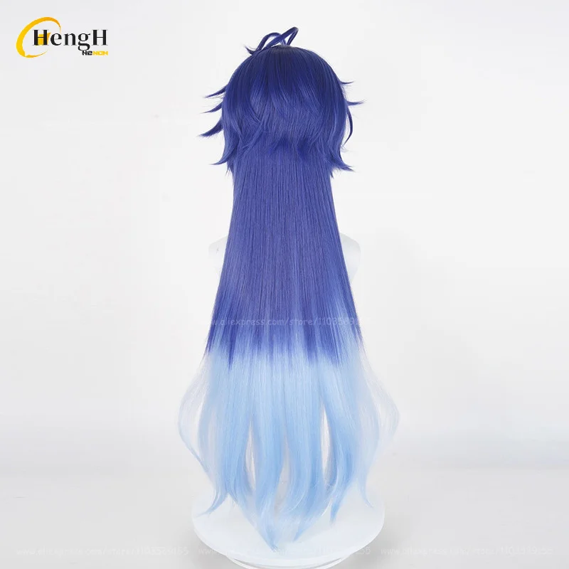 In Stock Game Flins Long 85cm Blue Gradient Cosplay Wig Kyryll Chudomirovich Flins Heat Resistant Synthetic Hair Halloween Wigs