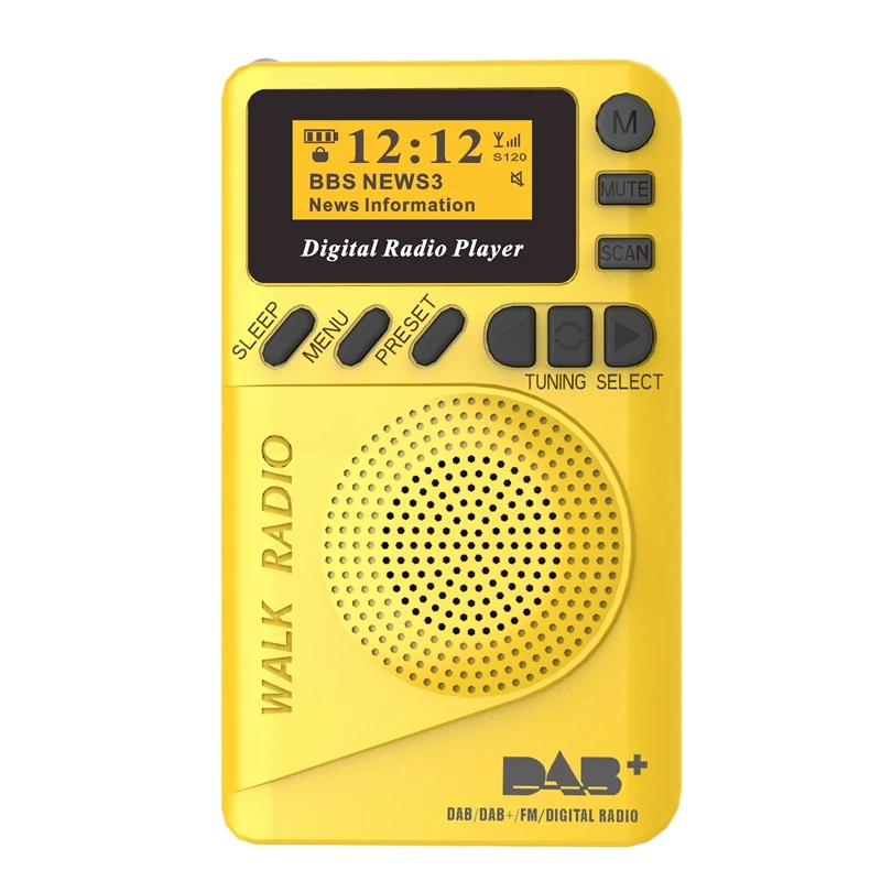 Pocket Mini Digital Radio Fm Digital Demodulator Portable Mp3 Player With Lcd Display