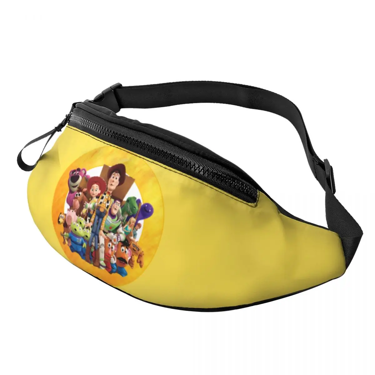 Custom Toy Story Character Fanny Pack Men Women Woody Aliens Crossbody Waist Bag for Travel Cycling Phone Money Pouch