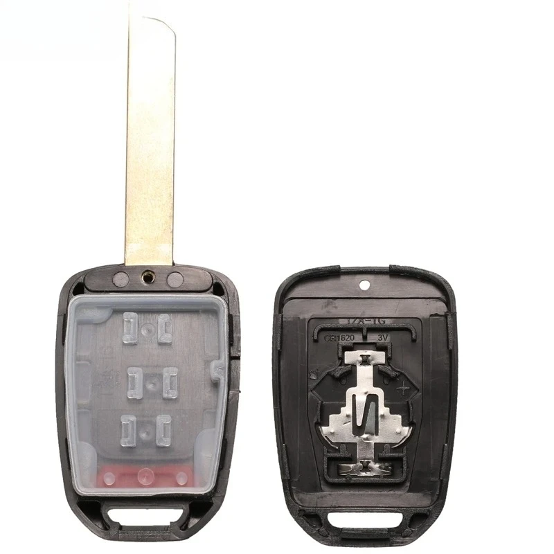 10 unids/lote carcasa de llave de coche 2/3/4 botones para Honda Civic City Fit HR-V XR-V funda para mando a distancia automático