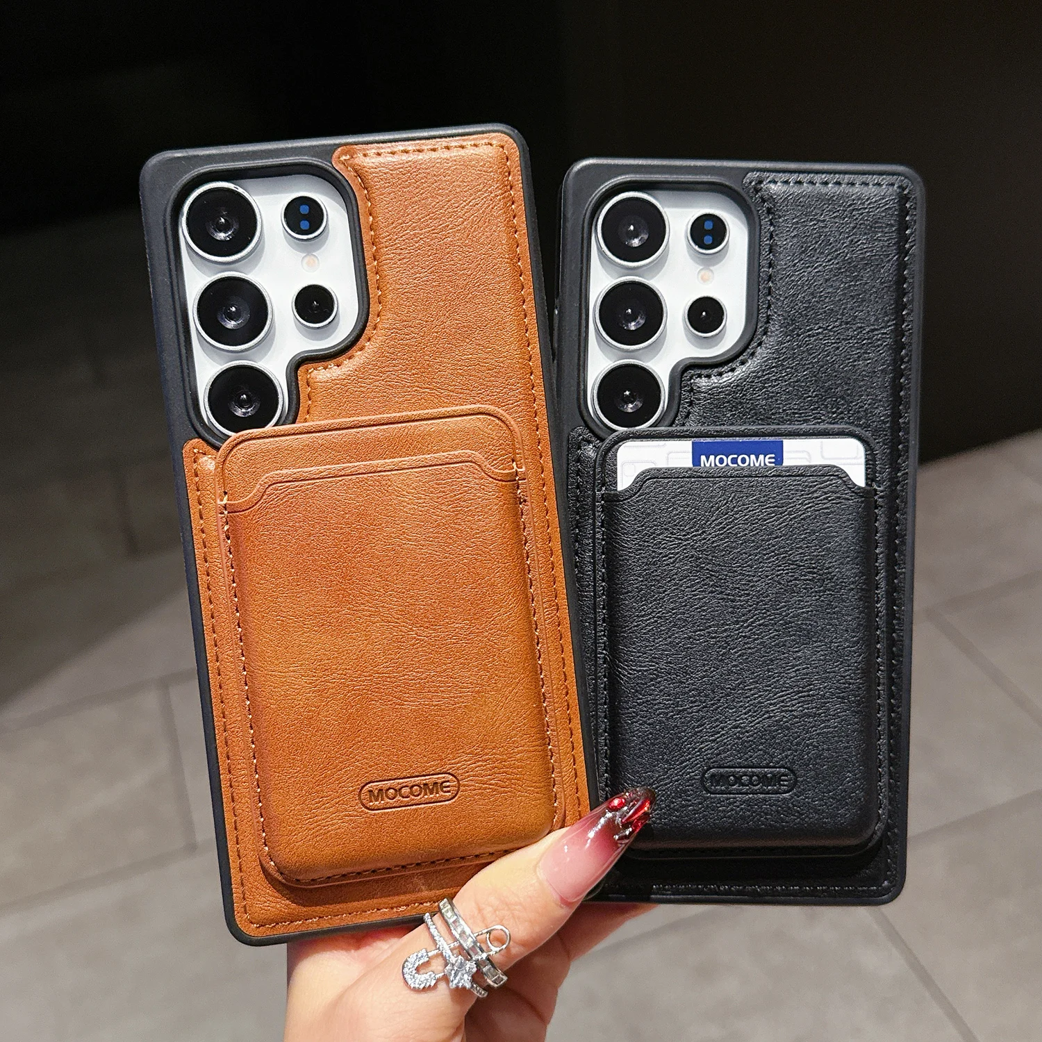 

Чехлы для Samsung Galaxy S25 Plus S25 Ultra S25 EDGE, кожаный чехол-бумажник Magsafe, магнитный защитный чехол с слотом для карт