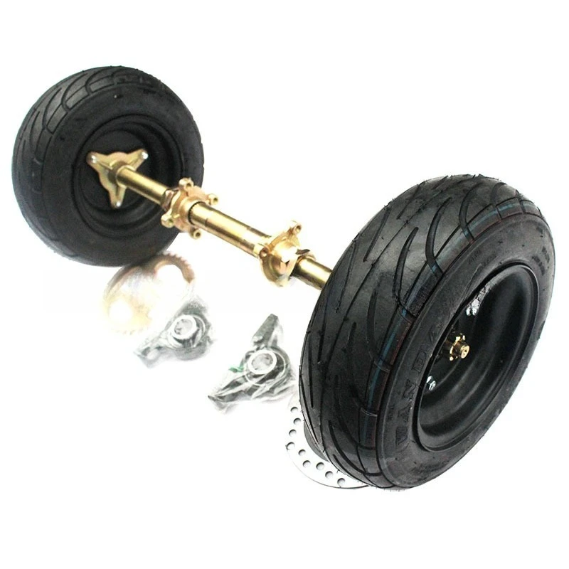 Modified four-wheeled kart accessories, two-wheeled three-wheeled motorcycle bold rear axle assembly disc brake 6-inch wheels