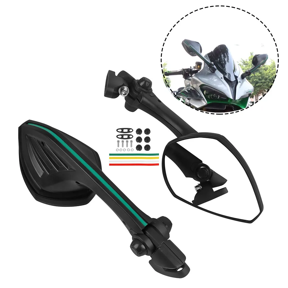 

For KAWASAKI NINJA 250R 650 1000 ER-6N ER-6F Z750 Z800 Z900/RS GTR1400 Z1000/SX Foldable Rearview Mirrors LED Turn Light Signals