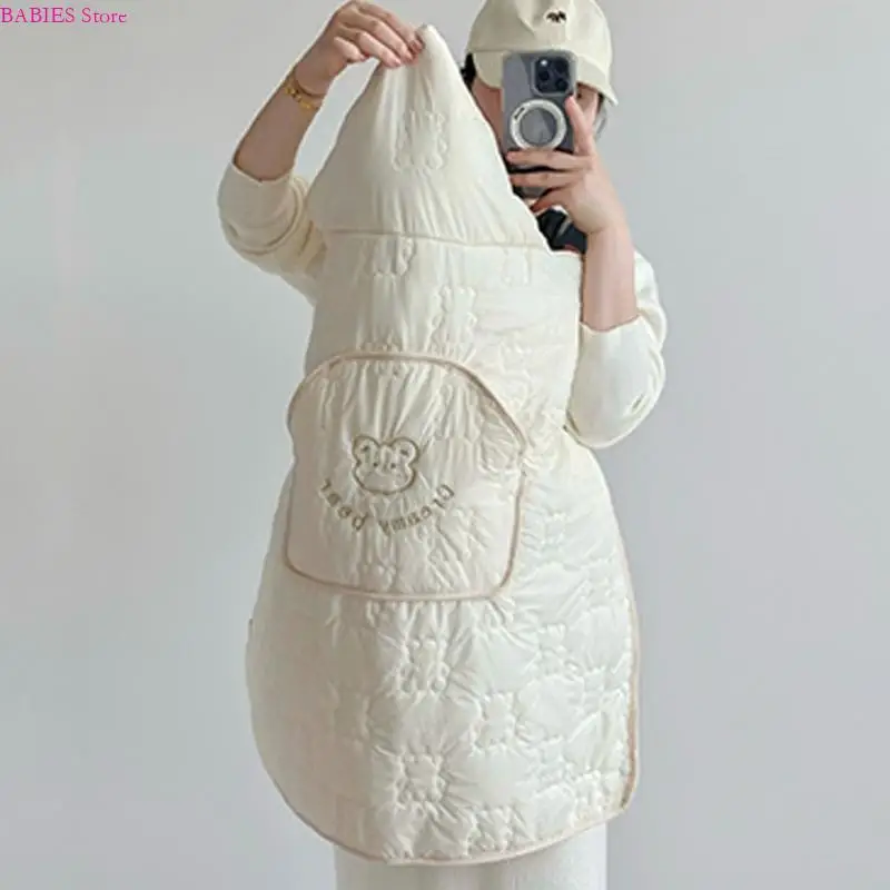 بطانية أطفال عصرية C9GB مع غطاء للرأس، غطاء لعربات الأطفال بوظيفة مقعد الخصر لتلبية احتياجات الأبوة اليومية #3