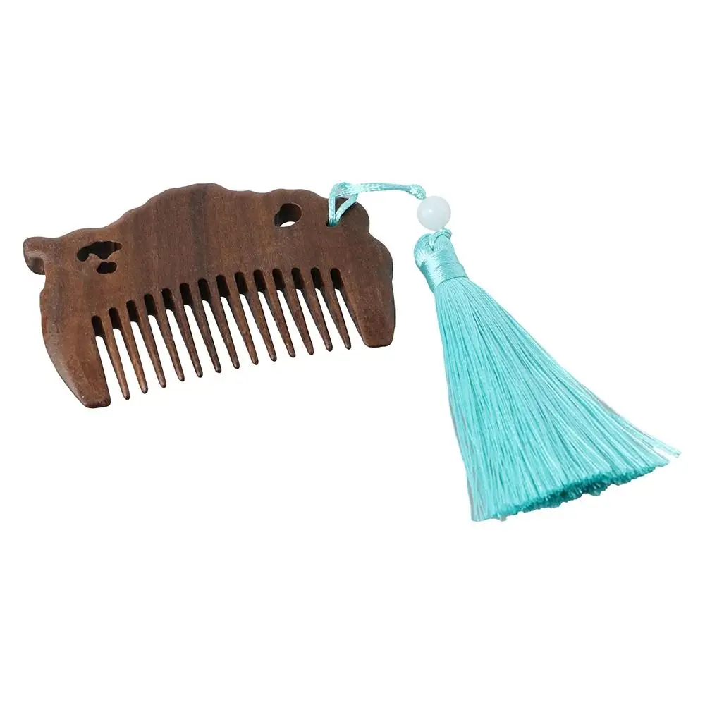 

Peach Wood Men Women Easy To Carry Flowers Birds Small Comb Head Massage Woodcarving Comb Hair Comb