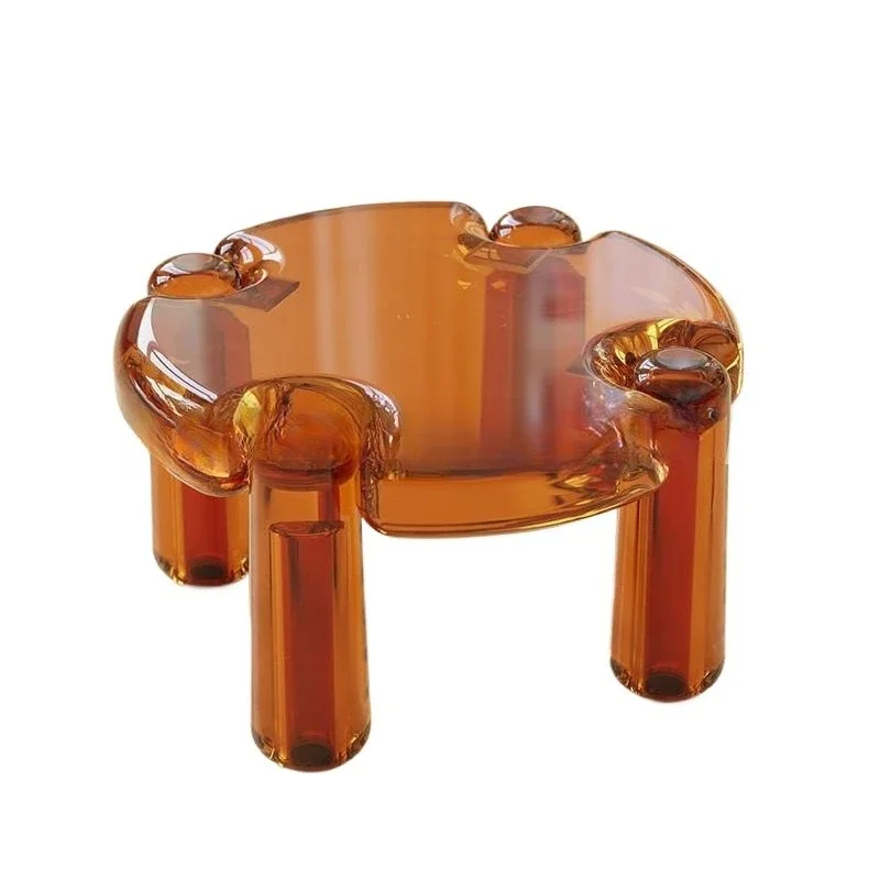 

Glass edge few colored side table candy low table