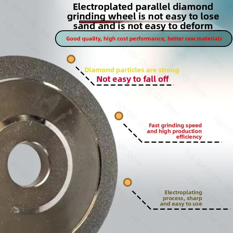 Diamond Grinding Wheel Electroplated for Tool Cutter Grinder Tungsten Steel Ceramic