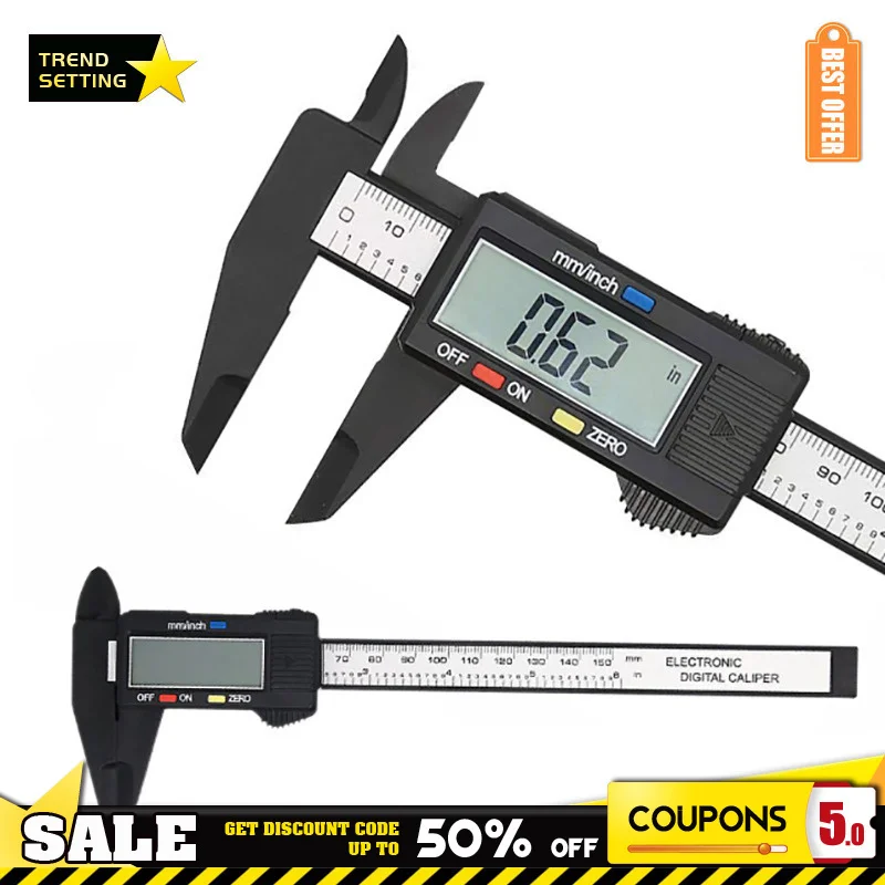 0-150mm High Quality Digital Display Calipers Scale Tools Depth Ruler Gauge Vernier Micrometer Measuring Instruments