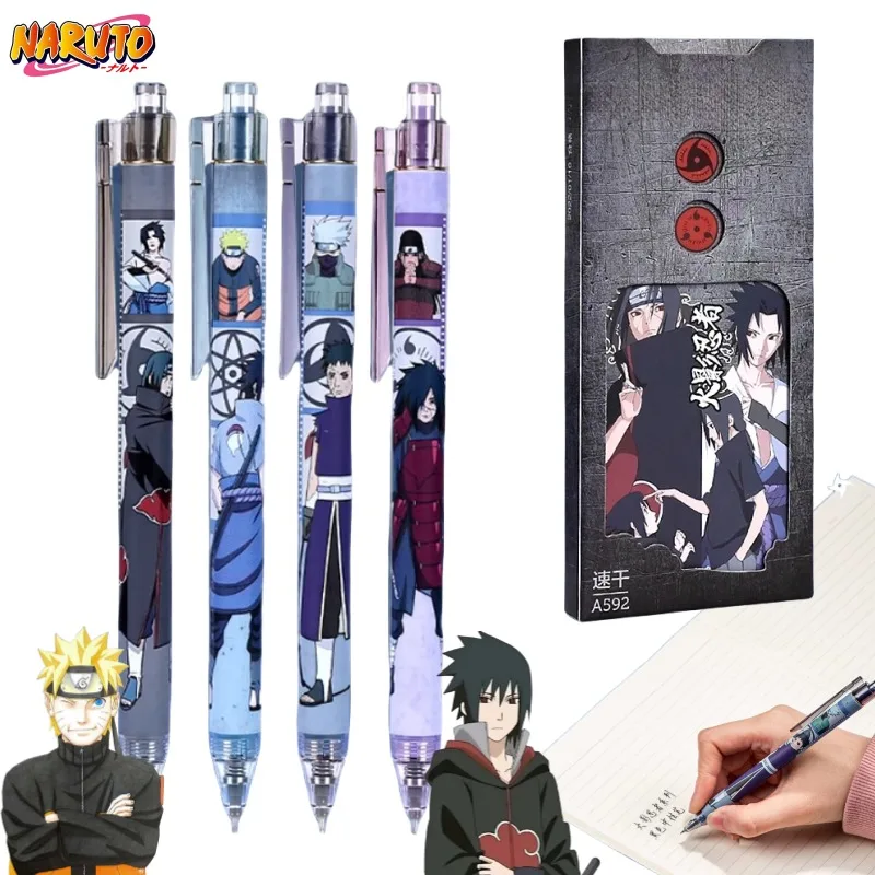 Naruto Uzumaki Naruto Uchiha Sasuke Creative Cartoon Print Student Quick Dry Smooth Brush Exam Gel Pen Holiday Gift Wholesale