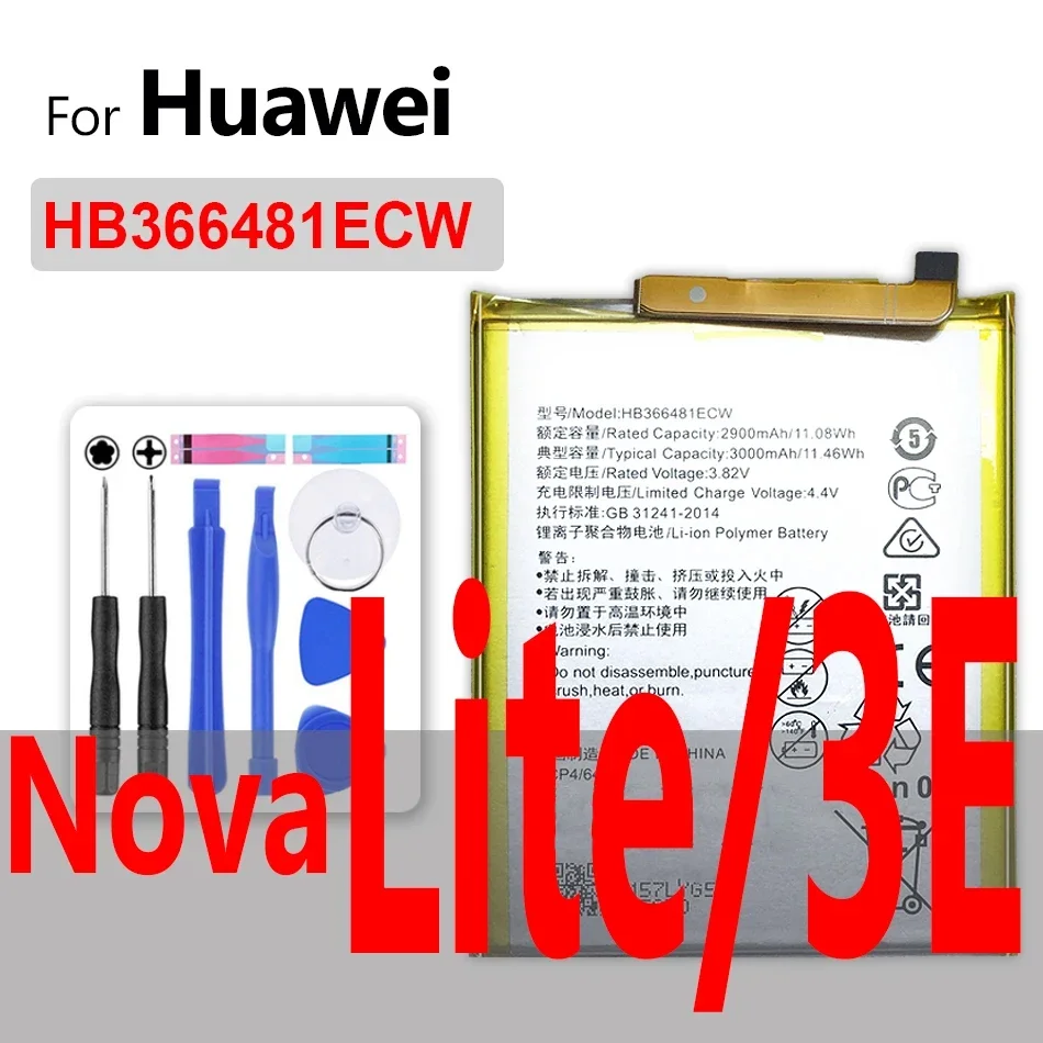 Battery for huawei Y5 Y6 II Y7 Y9 (Prime Pro Lite 2017 2018 2019)/Mate 8 9 10 SE Pro lite/nova 2 3 3E 4 4e 5i/nova Lite Y6II