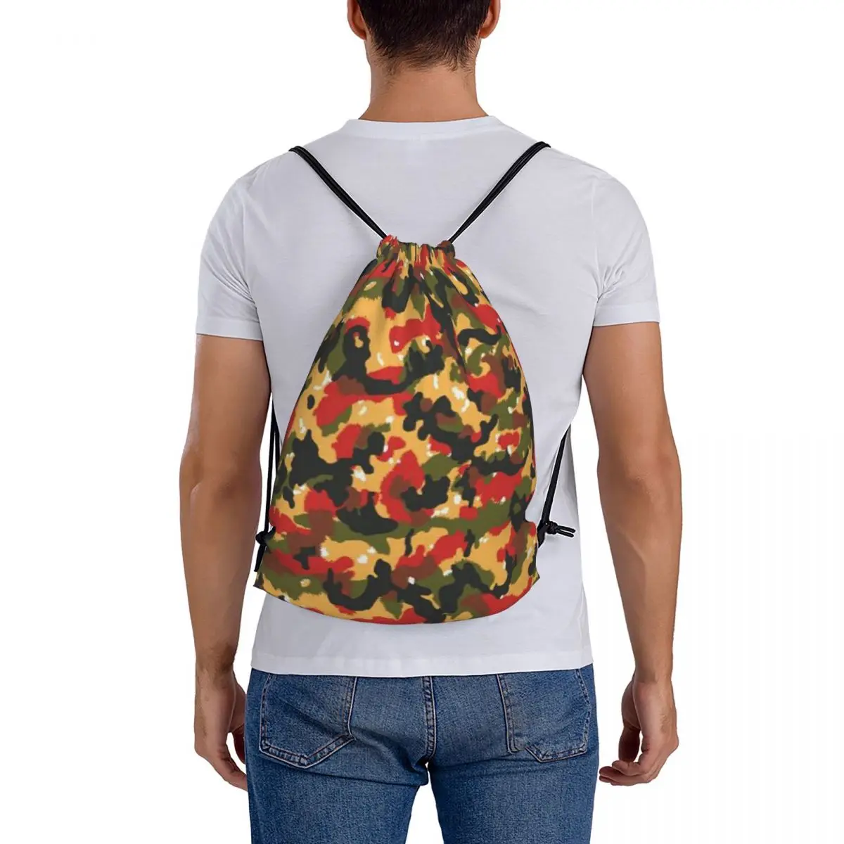 Alpenflage TAZ Backpacks Casual Portable Drawstring Bags Drawstring Bundle Pocket Sundries Bag BookBag For Travel School