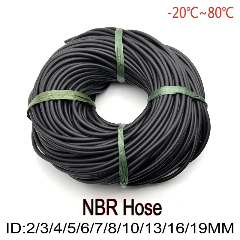 5M NBR Rubber Hose Oil Resistant Rubber Pipe ID 2 3 4 5 6 7 8 10 13 16 19mm Fuel Tube Petrol Diesel Oil Line Pipe Black Tubing