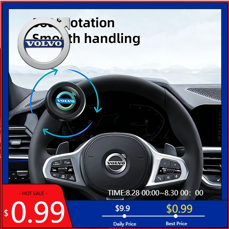 

Крышки центра колес Автомобильный вспомогательный шар на рулевое колесо 360° ° Усилитель вращения для Volvo Xc60 Xc90 V40 V60 S60 XC40 V50 V90 S80 C40 V70