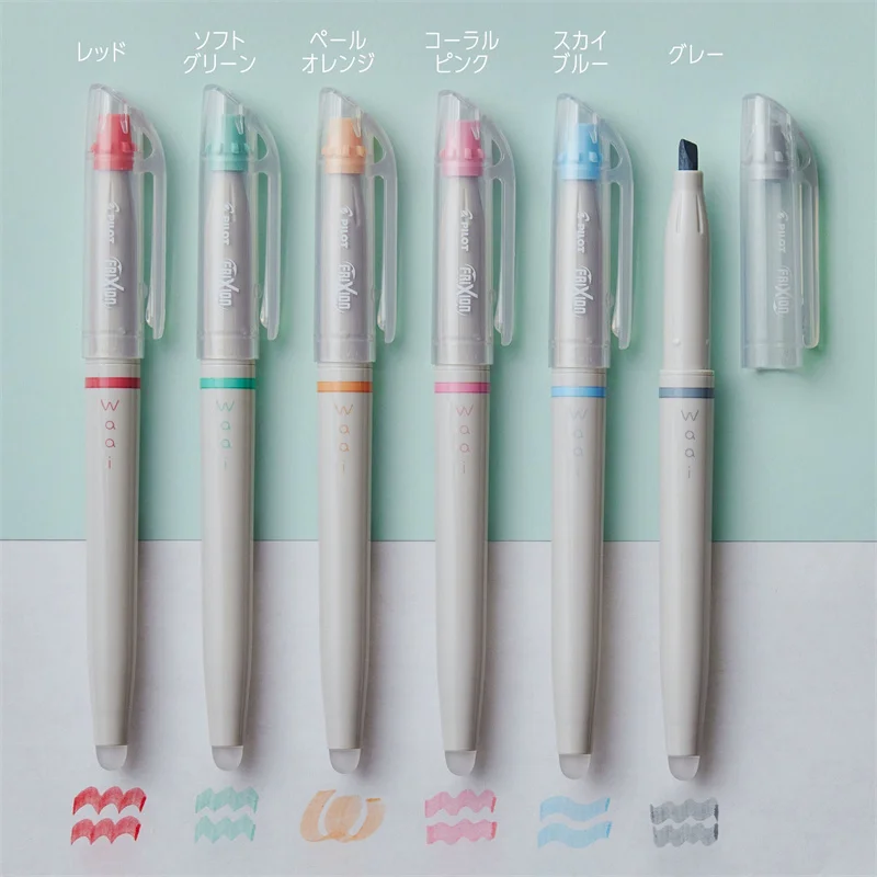 Pilot Waai Frixion ErasableColor Gel Pen Fluorescent Pen School Supplies Daily Writing Hand Account Notes Japanese Stationery