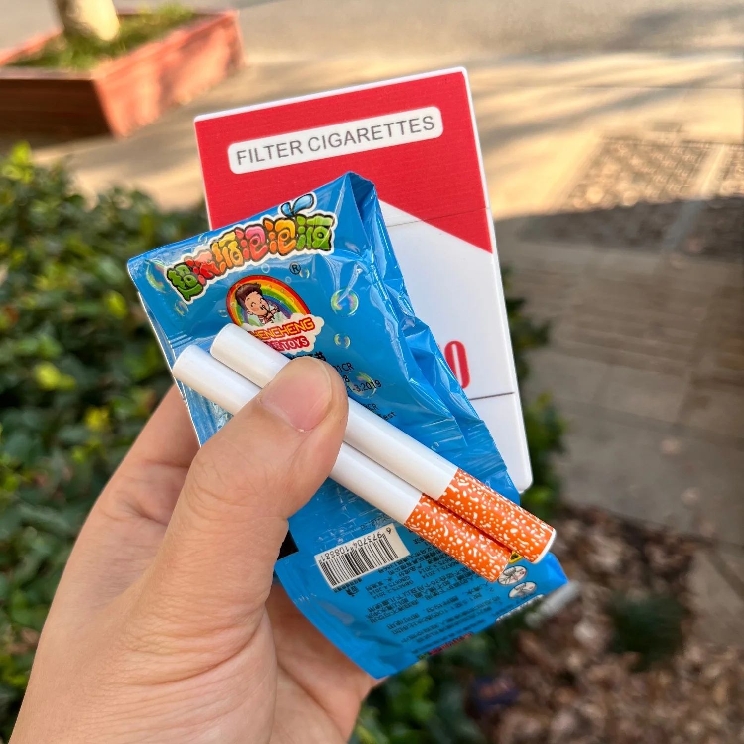 Cigarette box bubble toy-Funny stress-relieving toys,recyclable, Party  gifts Bubble Cigarette Pack Funny Gag Toy Stress Relief