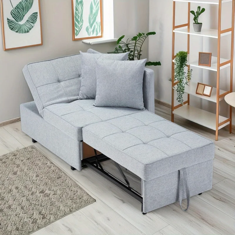 3-in-1 sleeper sofa chair bed, five-position adjustable backrest, suitable for living rooms, apartments, and small rooms.