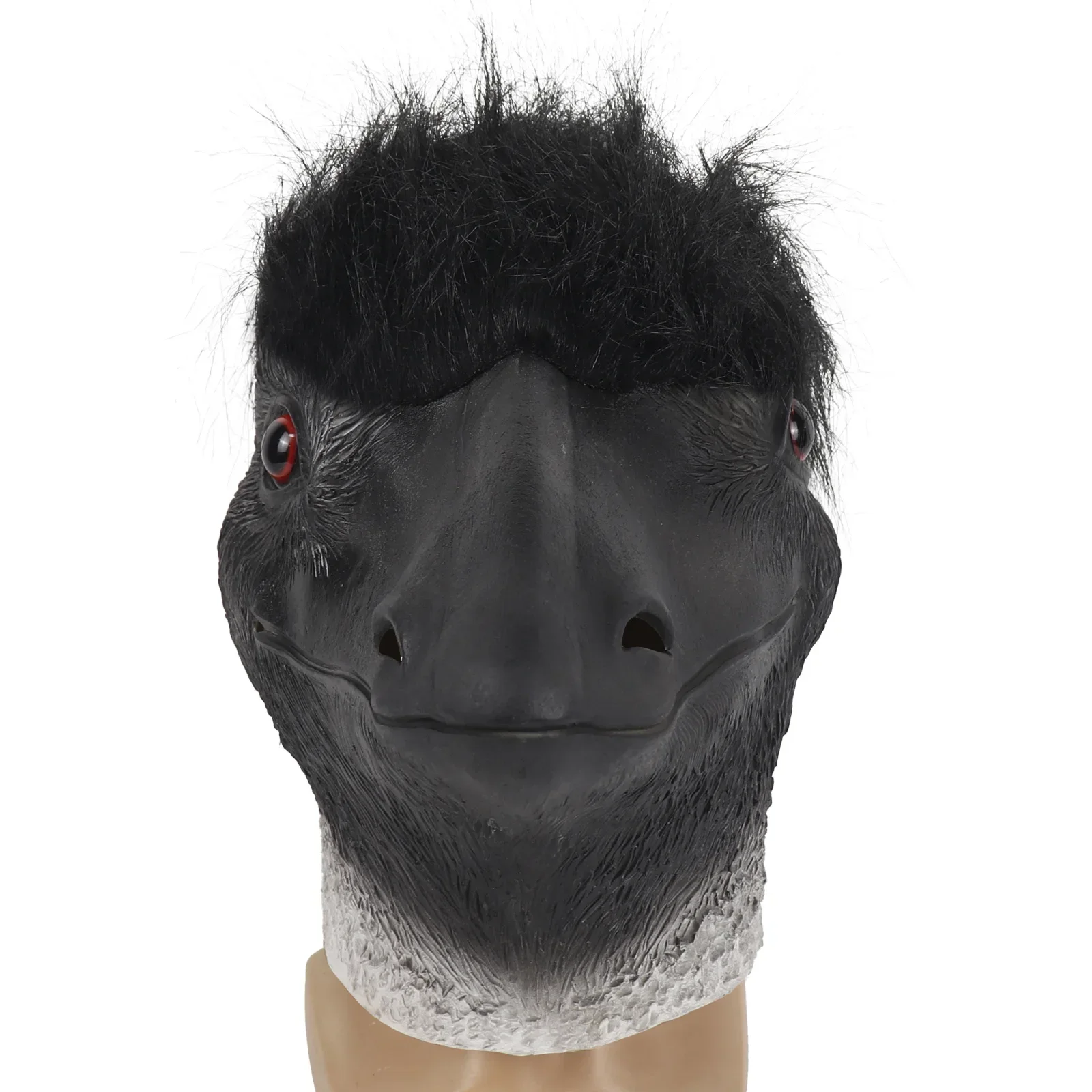 Cosplay Ostrich Mask Funny Headgear Halloween Costume for Men Women Masquerade Performance Ball Full Face Animal Latex Mask