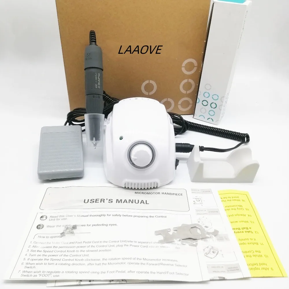 new STRONG LAAOVE Champion-3 H37L1 handle 35000rpm electric nail drill electric drill STRONG 210 manicure machine nail tool