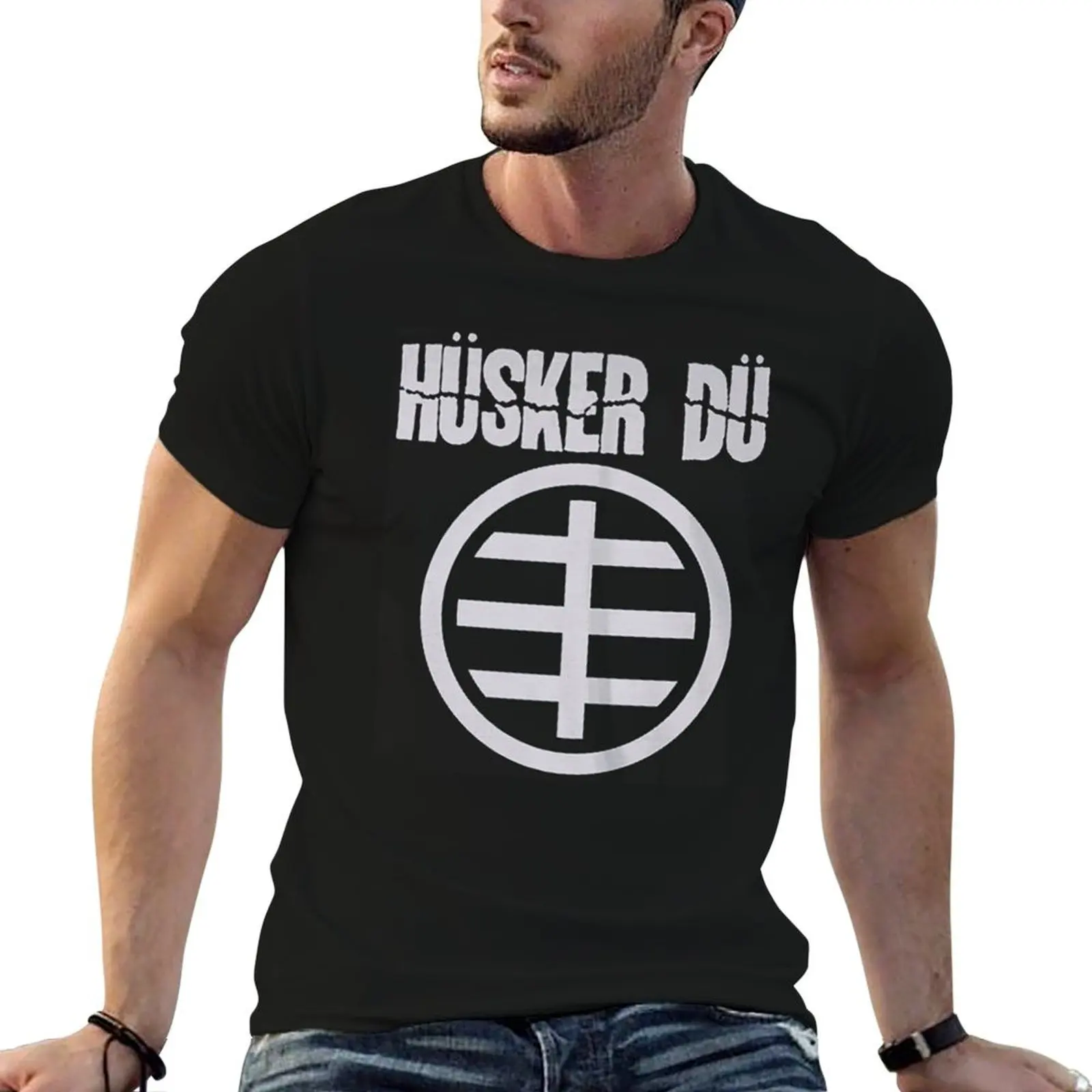 

Blue Husker Du Circle Logo T-Shirt man t shirts graphic t shirts for man pack white T-Shirt