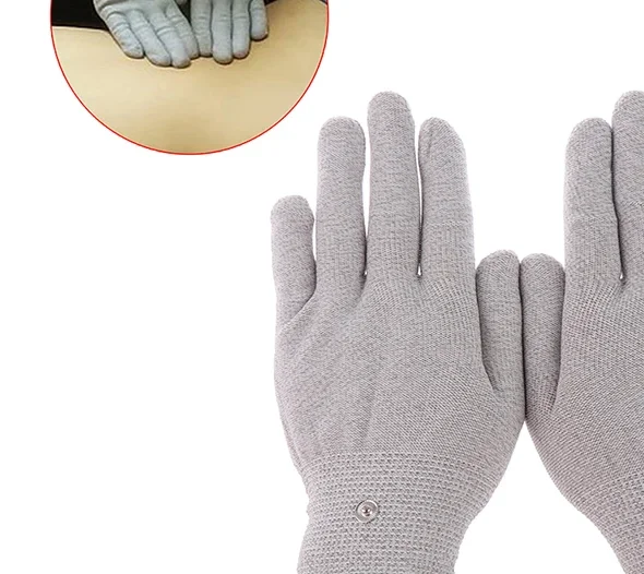 

1 пара волшебных импульсных проводящих массажных перчаток для машин для здравоохранения Tens, электрический акупунктурный физиотерапевтический массажер