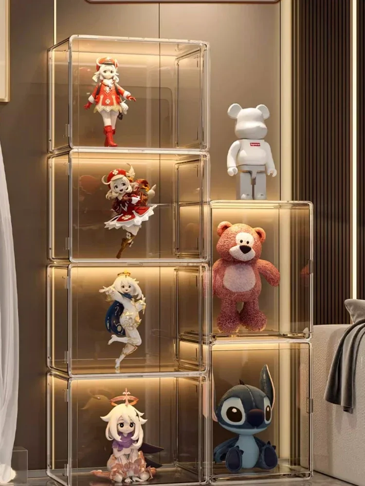 

Полностью прозрачный ящик для хранения плюшевых кукол, слепая коробка, декоративная модель, ручной шкаф, витрина