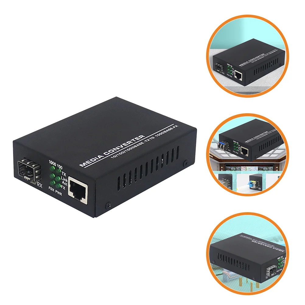 Fiber Converter Optical Network Terminal Media Cables Gigabit to Ethernet with Poe Modem