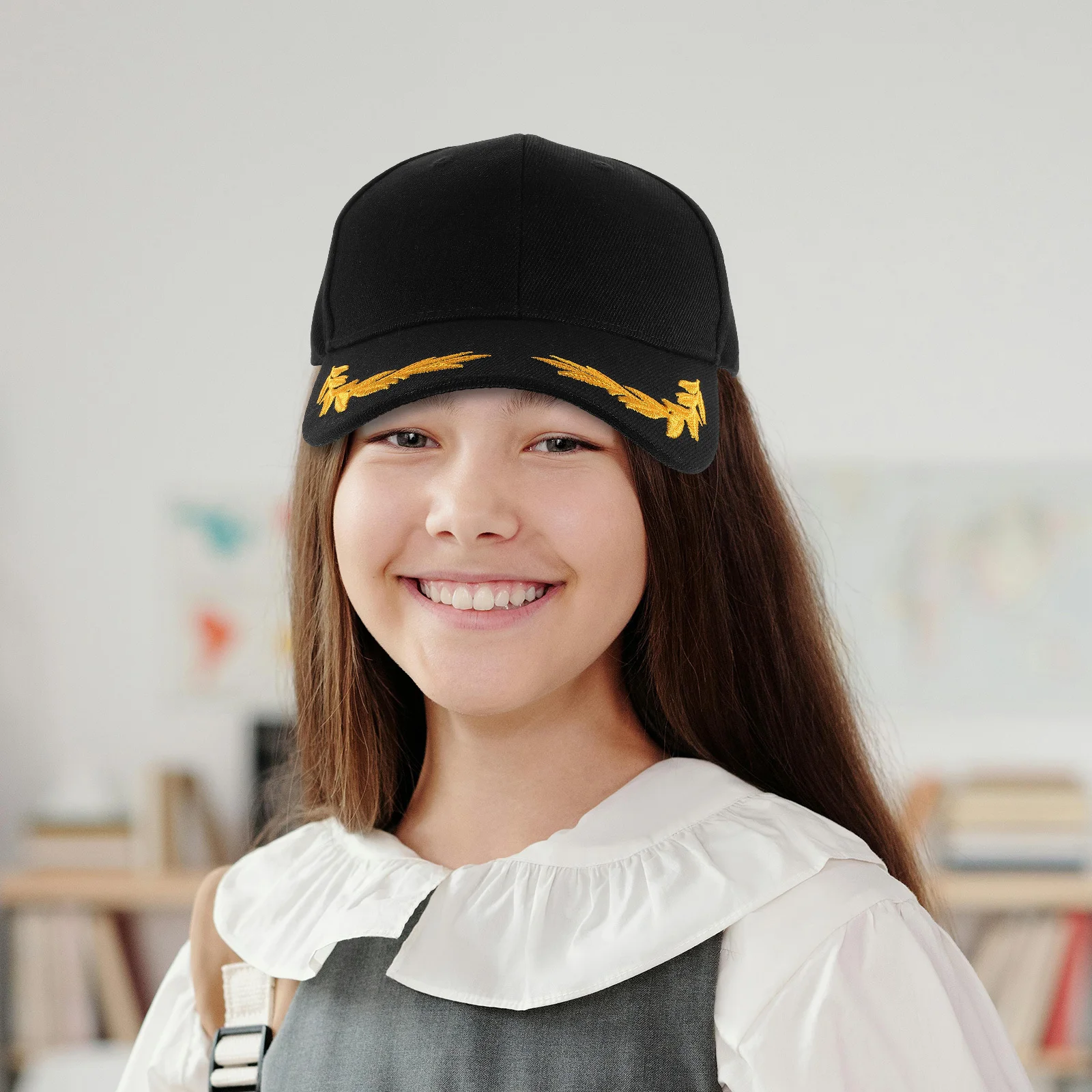 

1pc Embroidered Baseball Cap Navy Blue Adjustable Sun Hat For Women Men Uv Protection Breathable Sports Hat Summer Outdoor