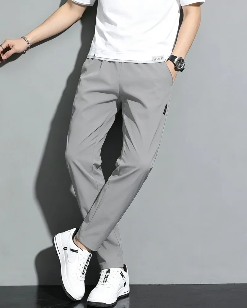 Korean Style Slim Fit Ice Silk Pants For Men Quick Dry Lightweight Business Casual Trousers 33 S53f08d2613d54f6f8b6dec7f532331a0n