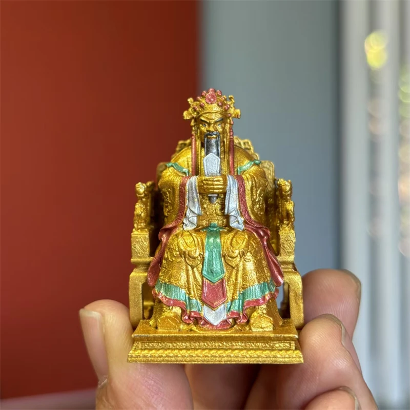 

Дракон Five Lord Bodhisattva Protector Бог богатства, окрашенный из чистой меди, твердый мини-орнамент, домашний орнамент фэн-шуй, благоприятный