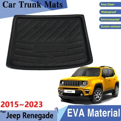 Car Trunk Mats For Jeep Renegade 2017 Accessories 2015~2023 2022 Car Rear Trunk Mat Waterproof Protective Anti-Slip Storage Pads