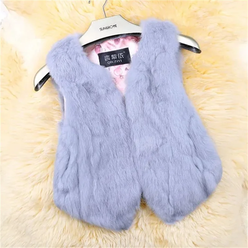 2023 New Celebrity Shows Thin True Rabbit Hair Fur Grass Rex Rabbit Hair Vest Leather Fur One Piece Coat Special Price Clearance