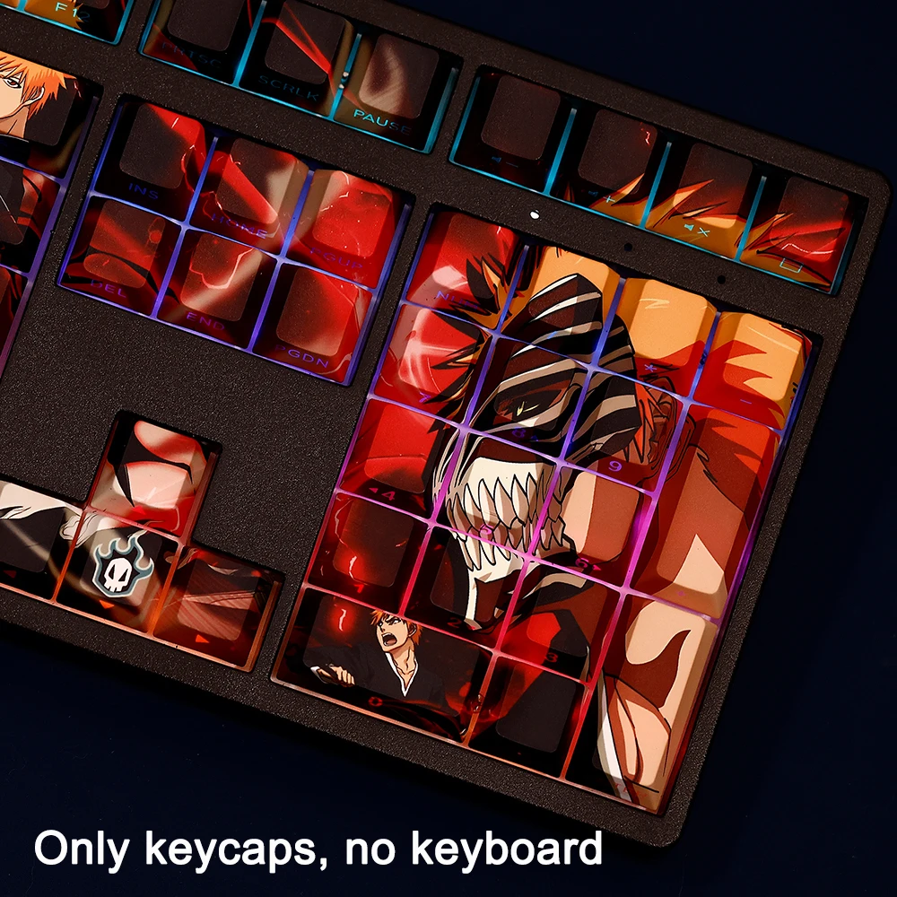 BLEACH Keycaps Grimmjow Kurosaki 108 Keys PBT Dye Subbed Keycap Cherry Anime Cartoon Gaming Key caps For ANSI 61 87 104 108 Keys