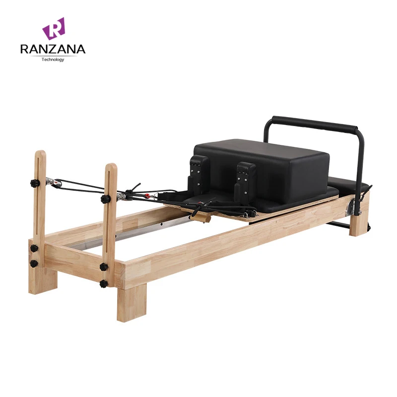 Pilates Reformer Custom Pilates Machine Home Exercise Multipurpose Oak Pilates Reformer Core Training Bed