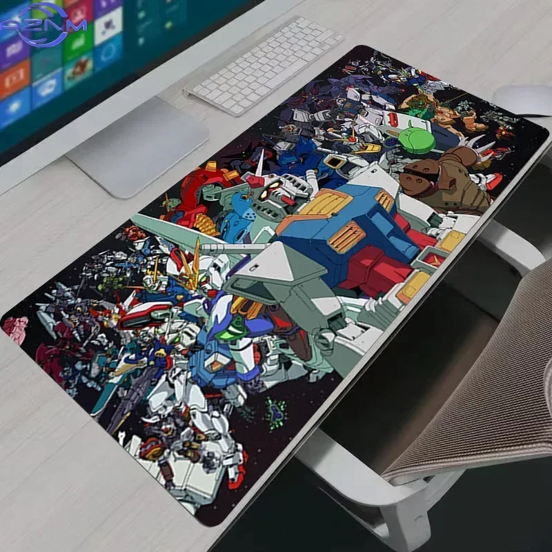 Anime Various Mecha Robots Space Battle Collage Mouse Pad Rubber Non Slip Gaming Desk Mat for Computer Laptop Office Use