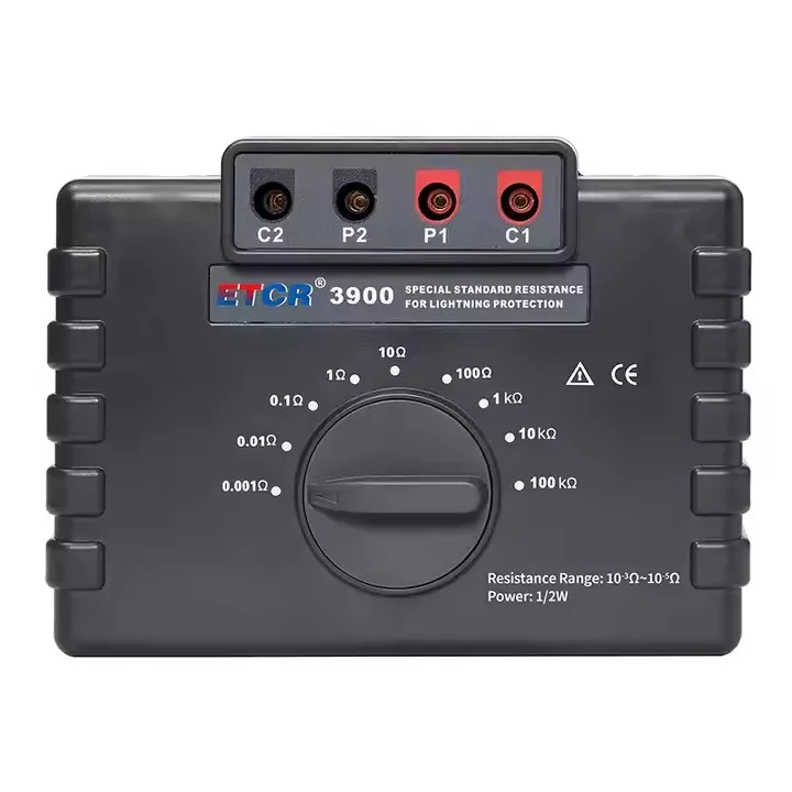 

ETCR3900 Digital Resistance Tester Stable Performance and Rugged Construction with Lightning Protection Standard Resistor