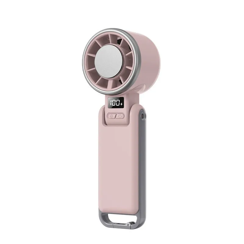 Turbo Cooling Handheld Ice Compress Small Fan Portable Portable Portable Small USB Charging Foldable Neck Fan