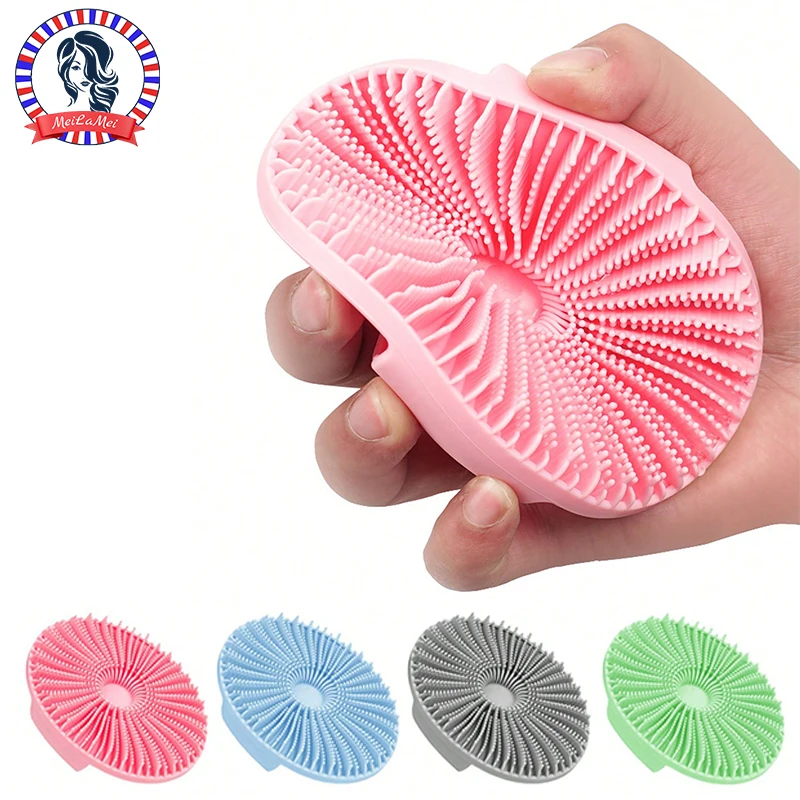 1pcs Silica Gel Hair Scalp Massager Shampoo Brush Silicone Head Washer Brush Handheld Shower Scalp Scrubber Cleansing Brush