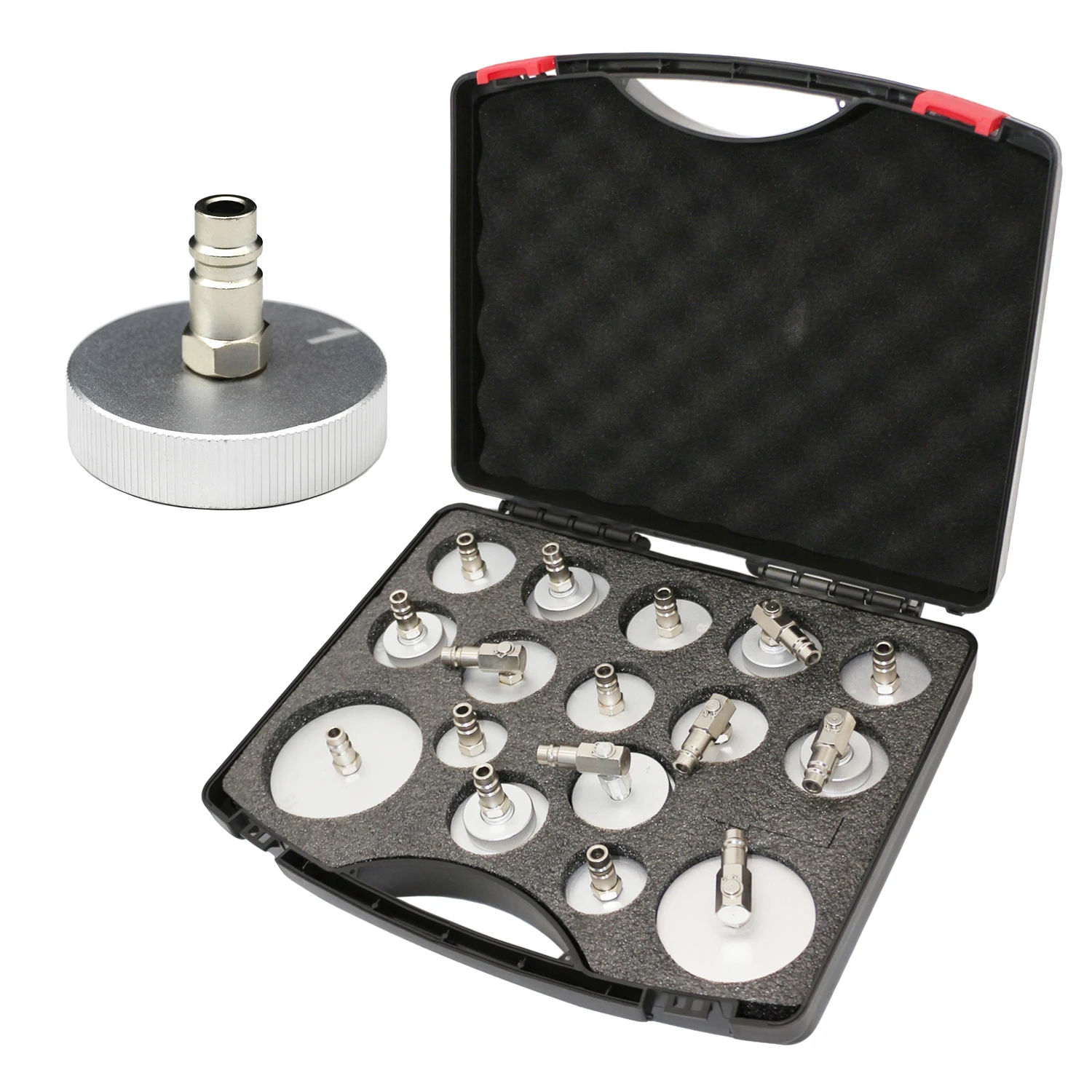 European Standard Car Brake Fluid Exchange Adapter 16PCS Aluminum Alloy Smart Brake Oil Changer Connector Brake Fluid Adapter
