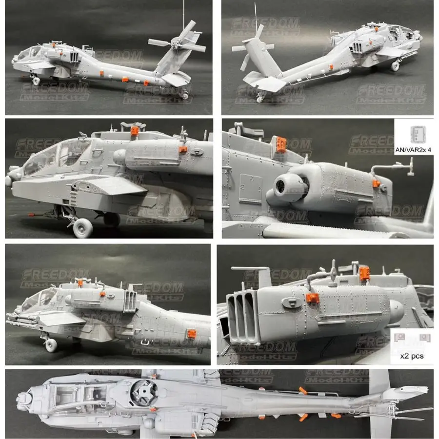 FREEDOM F18027 1/48 AH-64E アパッチ ガーディアン 攻撃ヘリコプター ROCA タイガーシャーク ミリタリーモデルキット