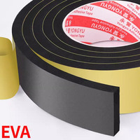 10M EVA Black Single-sided Sponge Foam Tape 1mm 3mm 5mm 8mm Thickness Cushioning Soundproof Super Sticky Rubber Tape Wholesale