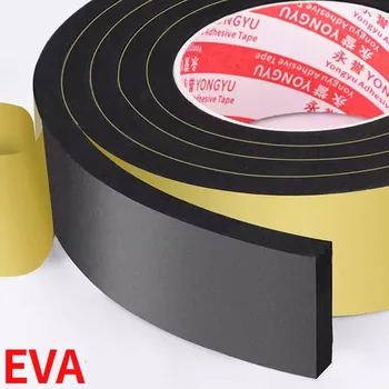 10M EVA Siyah Tek taraflı Sünger Köpük Bant 1mm 3mm 5mm 8mm Kalınlık Yastıklama Ses Geçirmez Süper Yapışkan Lastik Bant Toptan