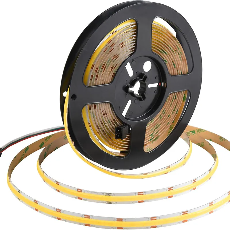 

Светодиодная лента COB 12В/24В, ширина 8 мм, самоклеящаяся, гибкая, для встраивания в шкафы, для декоративного освещения помещений.