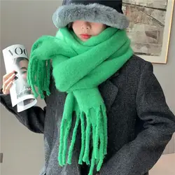 Sciarpe invernali da donna scialli in Cashmere avvolge femminile solido lungo Hijab stole Pashmina Bufanda nappa autunno signora fascia 2023 nuovo