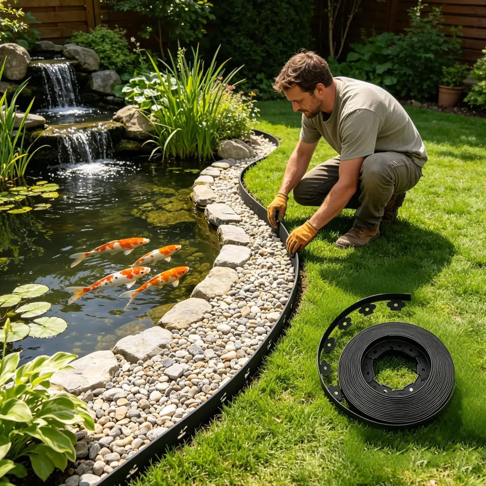 Garden Border 5-Meter Flexible Portable Easy Strip Garden Edging Border For Flower Bed Plant Border Path Gravel Lawn Yard
